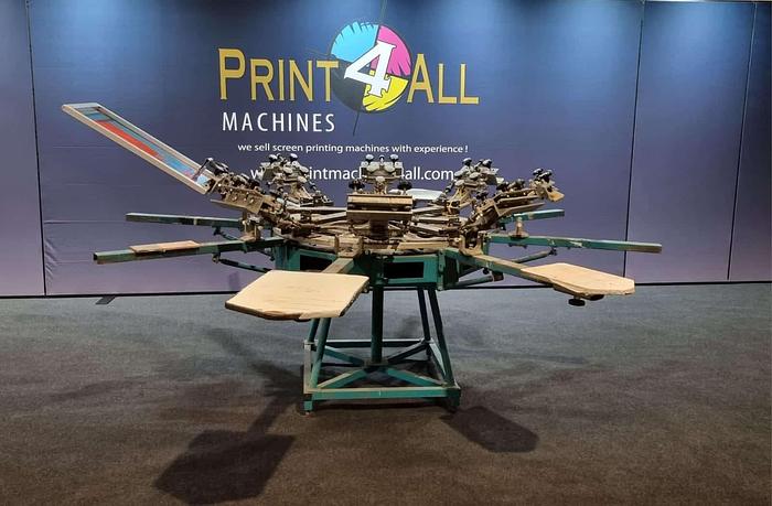 Manual Screen Printing Carrousel - 6 Stations and 6 colours