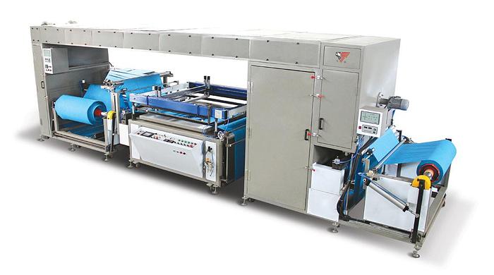 Single Color Automatic Silk Screen Printing Machine-  structure wimding + printing + drying +r ewinding